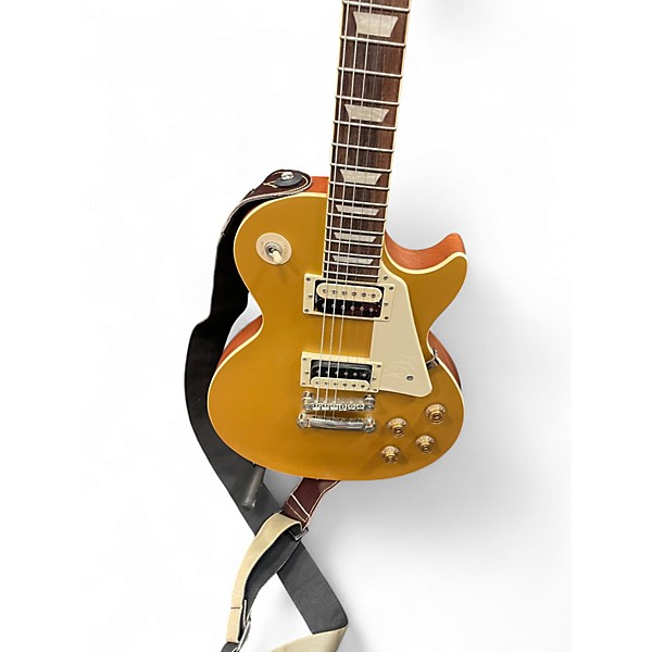 Used Epiphone Les Paul Traditional Pro IV Satin Gold Solid Body Electric Guitar
