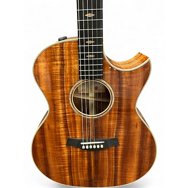 Used Taylor Custom GA Koa Natural Acoustic Electric Guitar