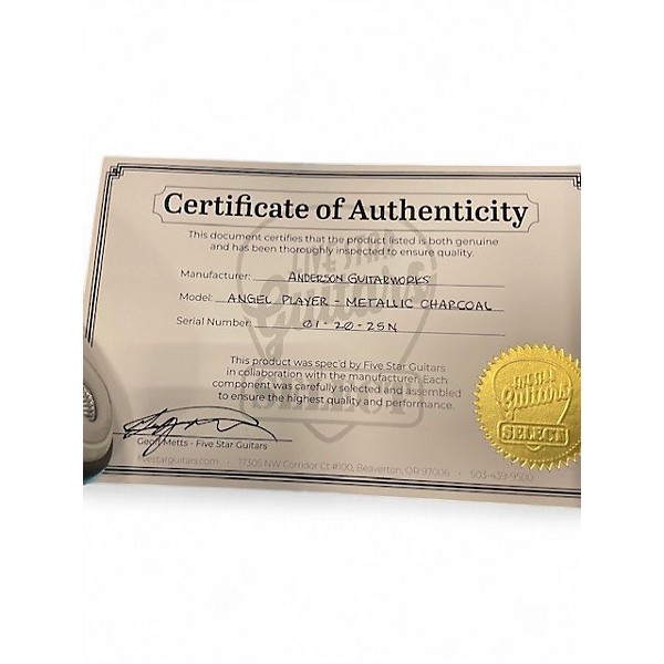 Used Tom Anderson Angel Player METALLIC CHARCOAL Solid Body Electric Guitar