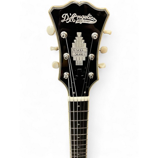 Used D'Angelico Excel Mini DC Tour Black Hollow Body Electric Guitar