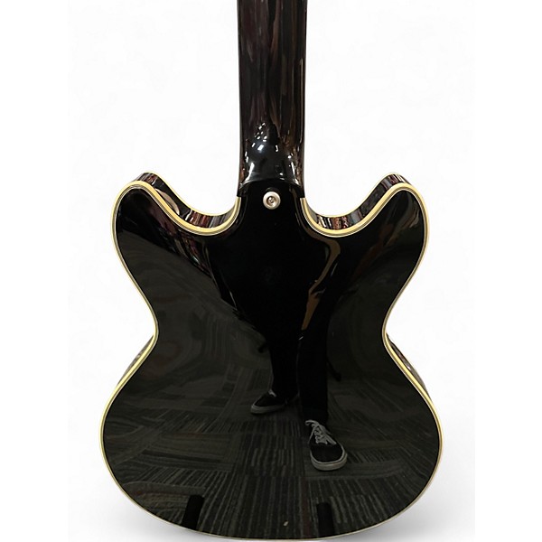 Used D'Angelico Excel Mini DC Tour Black Hollow Body Electric Guitar