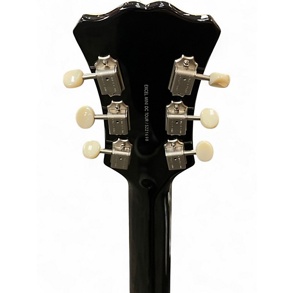 Used D'Angelico Excel Mini DC Tour Black Hollow Body Electric Guitar