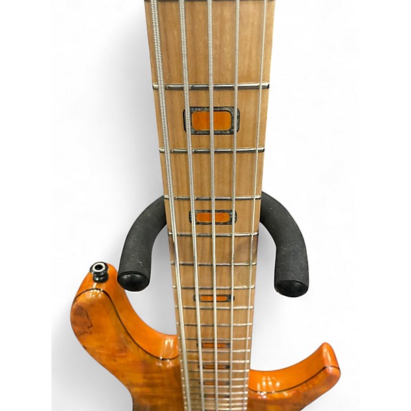 Used Zeline GOTTEN 5  FLAME NATURAL Electric Bass Guitar