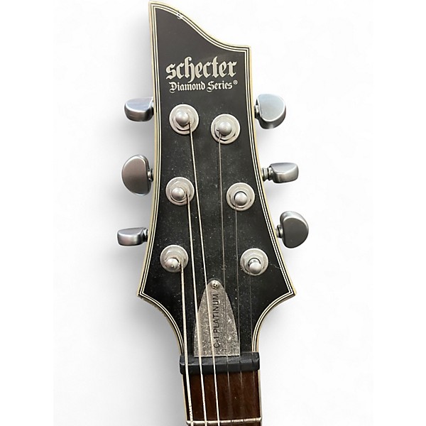 Used Schecter Guitar Research C1 Platinum Trans Black Solid Body Electric Guitar