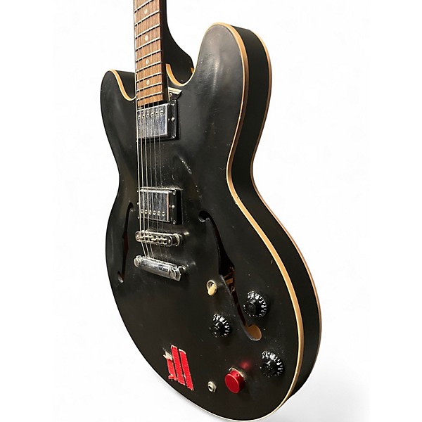 Used Gibson ES335 Satin Black Hollow Body Electric Guitar