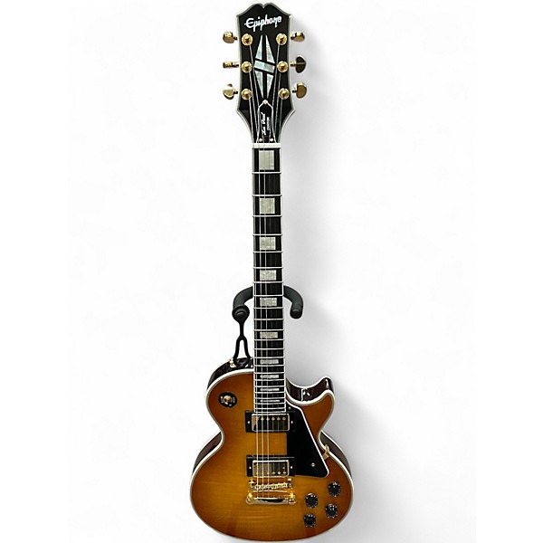 Used Epiphone Les Paul Custom Iced Tea Burst Solid Body Electric Guitar