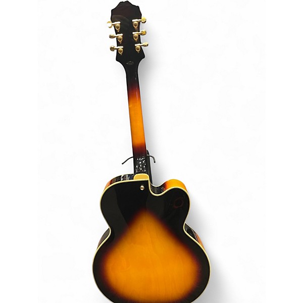 Used Epiphone Broadway Left Handed 3 Color Sunburst Hollow Body Electric Guitar