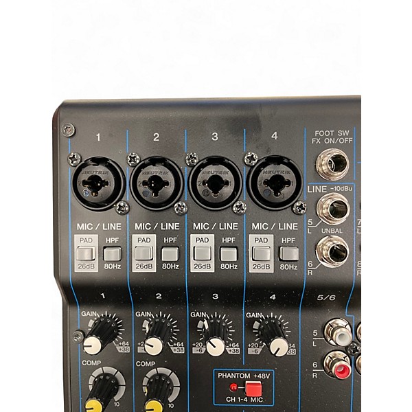 Used Yamaha MG10XU 10 Channel Mixer with Effects Unpowered Mixer