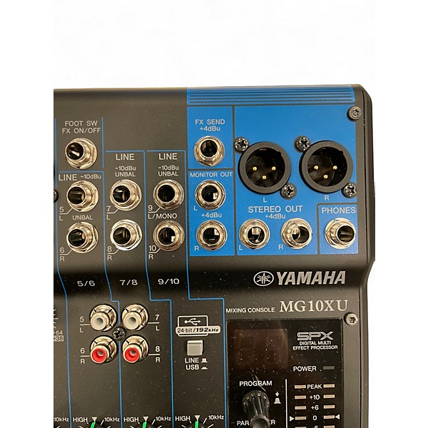 Used Yamaha MG10XU 10 Channel Mixer with Effects Unpowered Mixer