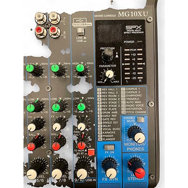 Used Yamaha MG10XU 10 Channel Mixer with Effects Unpowered Mixer