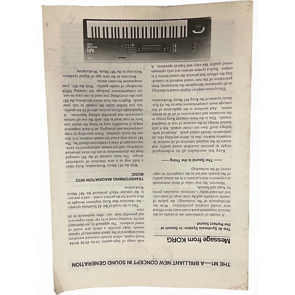 Used KORG Wavestation M1 Keyboard Workstation