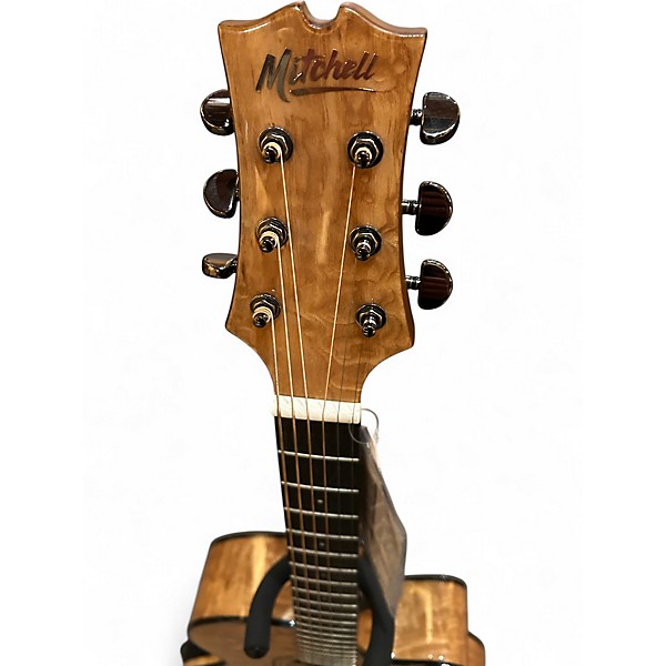 Used Mitchell MX430QAB Natural Acoustic Electric Guitar