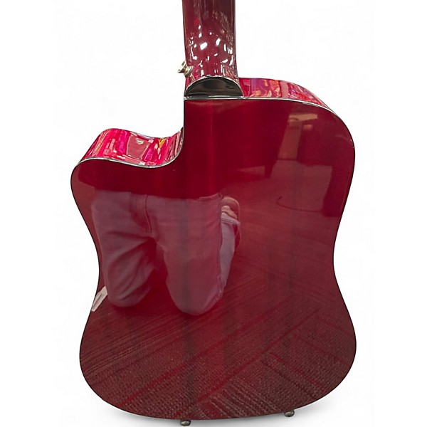 Used Guild D-120CE Red Acoustic Electric Guitar