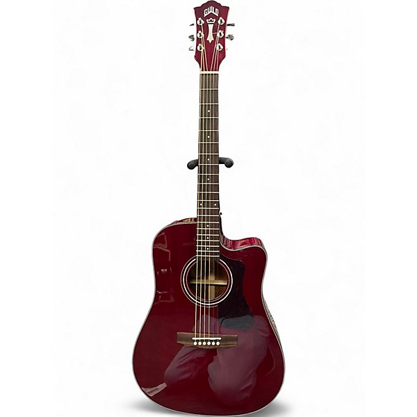 Used Guild D-120CE Red Acoustic Electric Guitar