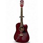 Used Guild D-120CE Red Acoustic Electric Guitar