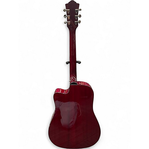 Used Guild D-120CE Red Acoustic Electric Guitar