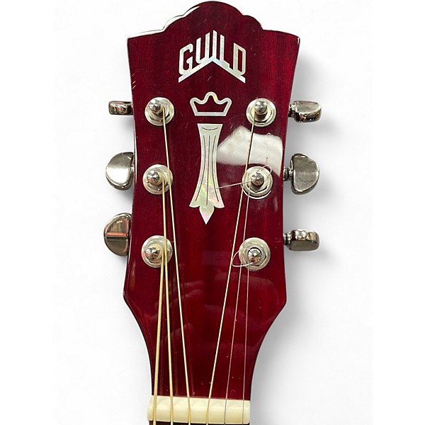 Used Guild D-120CE Red Acoustic Electric Guitar