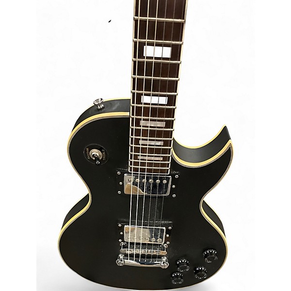 Used Leo-jaymz SINGLE CUT DELUX Satin Black Solid Body Electric Guitar