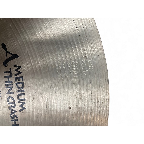 Used Zildjian 16in A Series Medium Thin Crash Cymbal