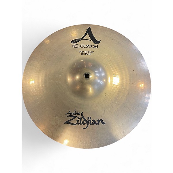 Used Zildjian 14in A Custom Hi Hat Top Cymbal