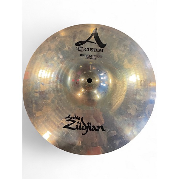 Used Zildjian 14in A Custom Hi Hat Top Cymbal