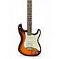 Used 2015 Fender Deluxe Stratocaster HSS Plus Top Tobacco Sunburst Solid Body Electric Guitar thumbnail