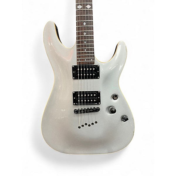 Used Schecter Guitar Research C1 DIAMOND SERIES Silver Solid Body Electric Guitar