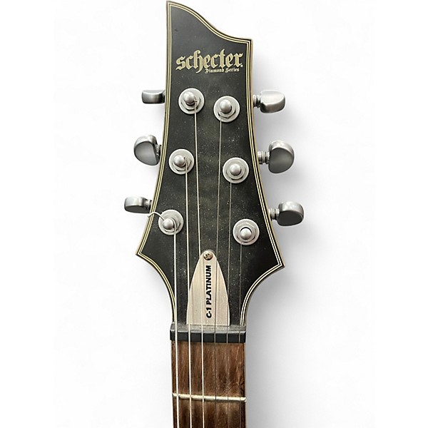 Used Schecter Guitar Research C1 Platinum Trans Black Solid Body Electric Guitar