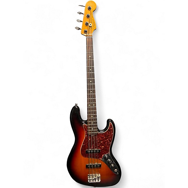 Used Fender American Standard Jazz Bass 3 Color Sunburst Electric Bass Guitar