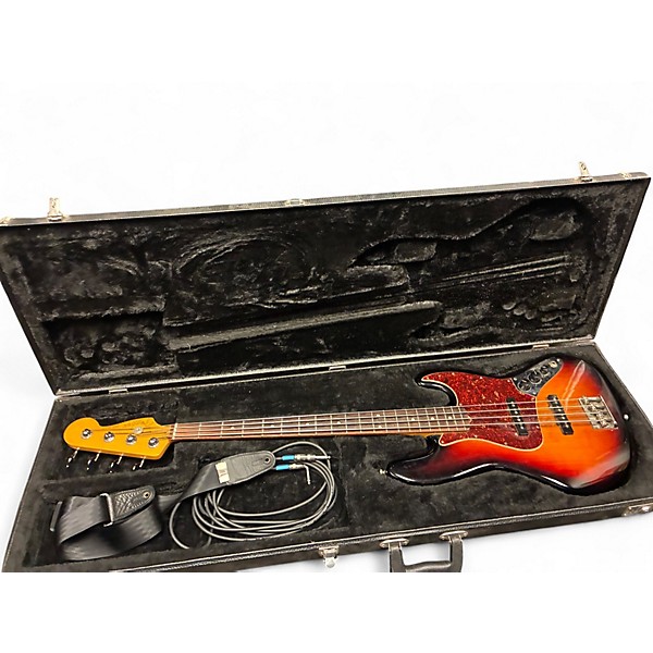 Used Fender American Standard Jazz Bass 3 Color Sunburst Electric Bass Guitar