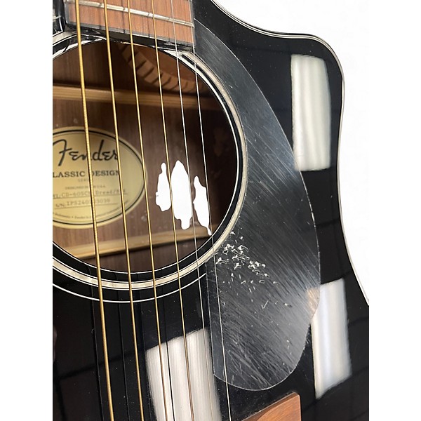 Used Fender CD60SCE Black Acoustic Electric Guitar