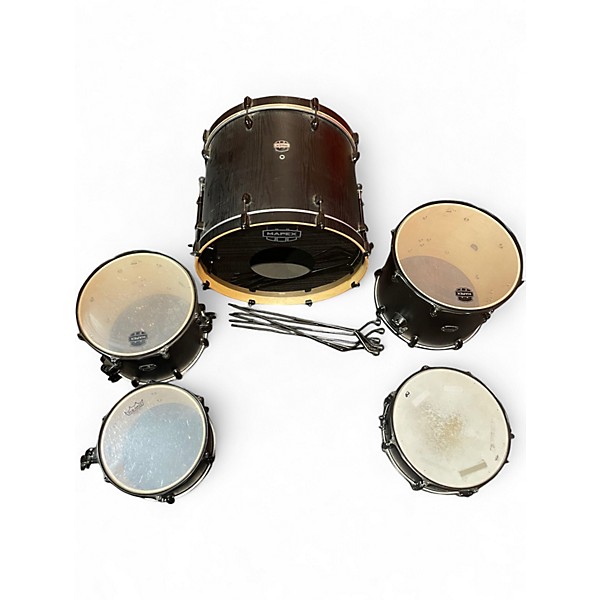 Used Mapex 5 Piece Mars Black Drum Kit