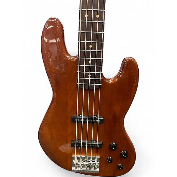 Used Fender Deluxe Jazz Bass V 5 String Vintage Natural Electric Bass Guitar