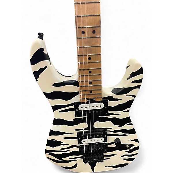 Used Charvel Pro-MOD Dk22 Satchel signature Black and White Solid Body Electric Guitar