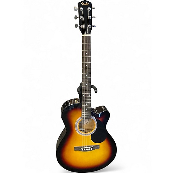 Used Fender FA135CE Concert 3 Color Sunburst Acoustic Electric Guitar