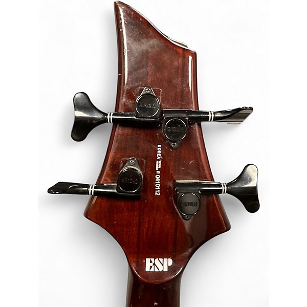 Used Esp Ltd B404 Amber Sunburst Electric Bass Guitar