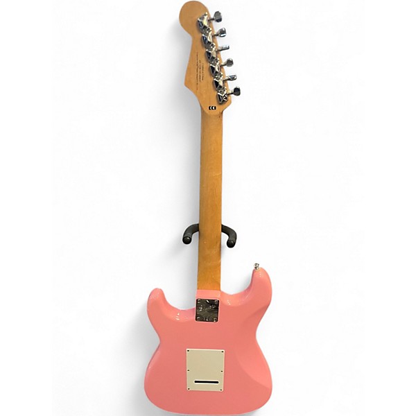 Used Squier Bullet Stratocaster Hardtail Pink Solid Body Electric Guitar