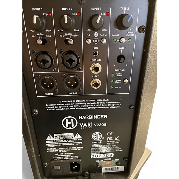 Used Harbinger V2308 Powered Speaker