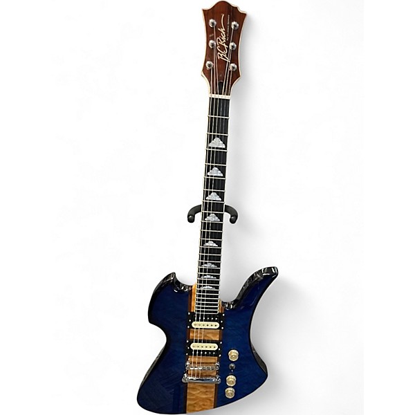 Used B.C. Rich NJ CLASSIC MOCKINGBIRD Trans Blue Solid Body Electric Guitar