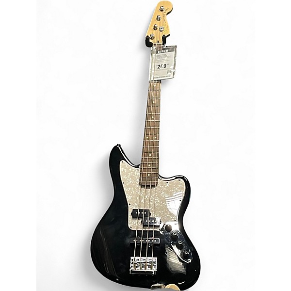 Used Squier Vintage Modified Jaguar Bass Black Electric Bass Guitar