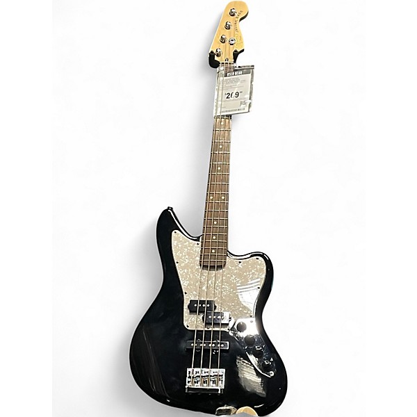 Used Squier Vintage Modified Jaguar Bass Black Electric Bass Guitar