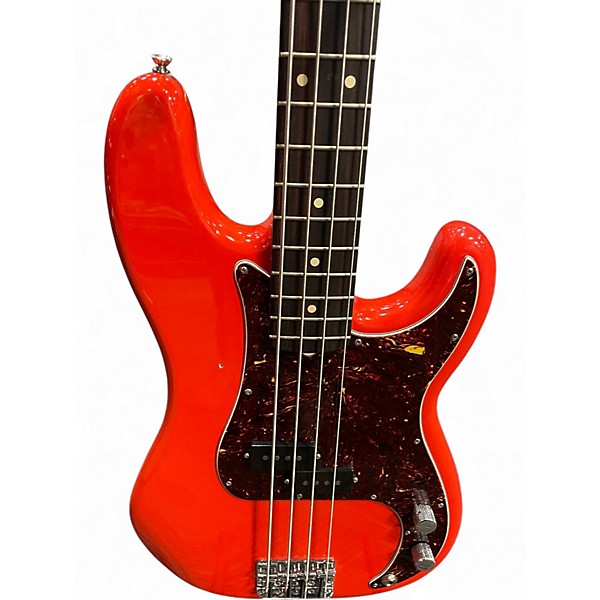 Used Fender Player II P Bass Fiesta Red Electric Bass Guitar