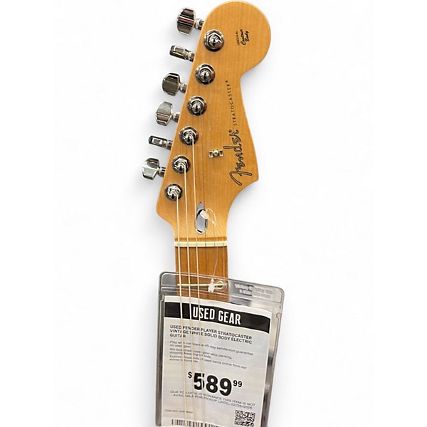 Used Fender Player Stratocaster Vintage White Solid Body Electric Guitar