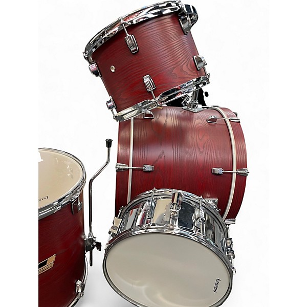 Used Ludwig 5 Piece Backbeat Elite Ruby Grain Drum Kit