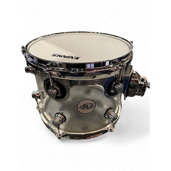 Used DW 4 Piece Design Series Acrylic Clear Drum Kit