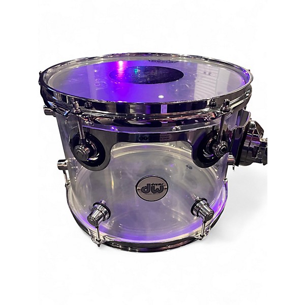 Used DW 4 Piece Design Series Acrylic Clear Drum Kit