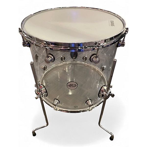 Used DW 4 Piece Design Series Acrylic Clear Drum Kit