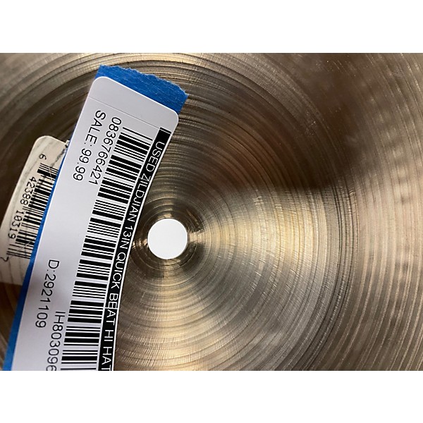 Used Zildjian 13in Quick Beat Hi Hat Top Cymbal