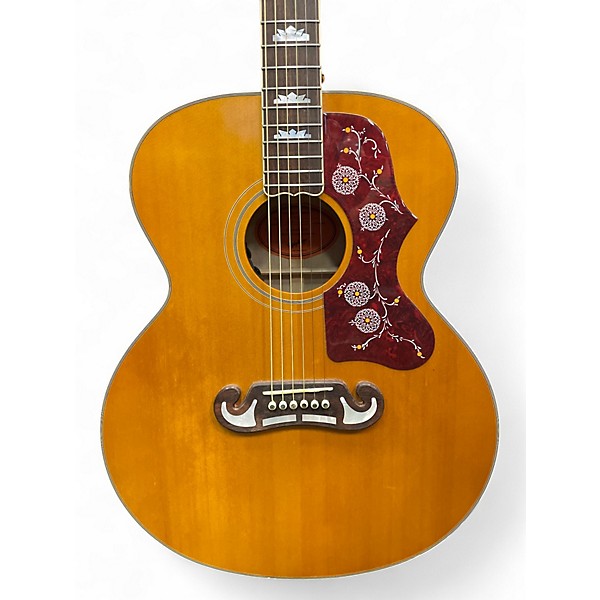 Used Epiphone Inspired By Gibson J200 Natural Acoustic Electric Guitar