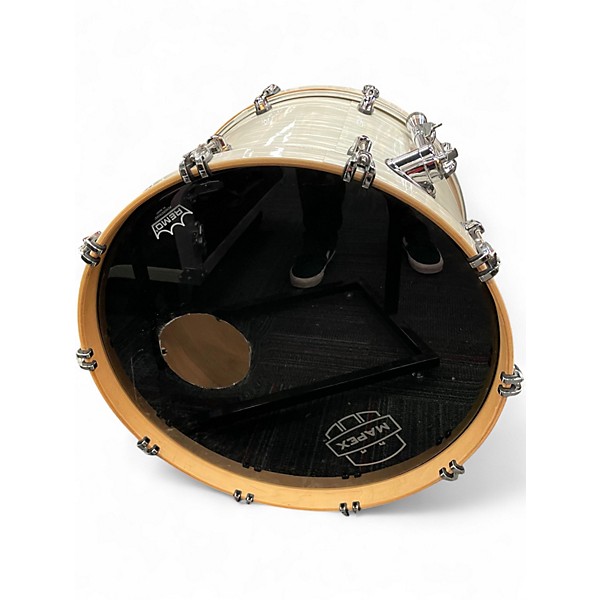 Used Mapex 3 Piece SATURN V TOUR WHITE MARINE Drum Kit